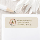 Retro Neutral Rainbow Merry & Bright  (Insitu)