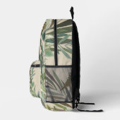 Retro-Neutral-Sage Floral Fern botanische Foliage Bedruckter Rucksack (Rechts)