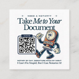 Retro Nevada Notary Public QR Code Fun Quadratische Visitenkarte
