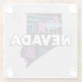 Retro Nevada Silhouette Glasuntersetzer (Rückseite)