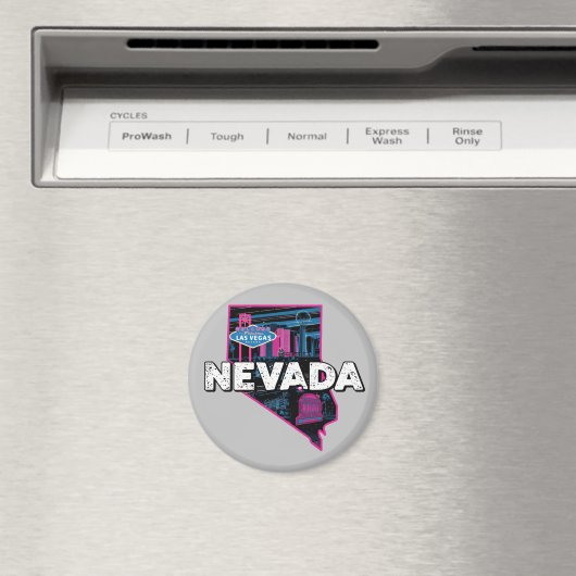 Retro Nevada Silhouette Magnet (In Situ (Geschirrspüler))