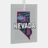 Retro Nevada Silhouette Ornament Aus Glas (Vorderseite Rechts)
