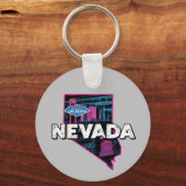 Retro Nevada Silhouette Schlüsselanhänger (Vorderseite)