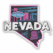 Retro Nevada Staat Car Sticker (Vorderseite)