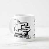 Retro Nevada Teststandortdesign Kaffee Tasse (Vorderseite Links)