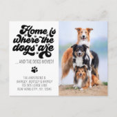 Retro New Address Pet Foto Weve Moved Dog Moving Ankündigungspostkarte (Vorderseite)