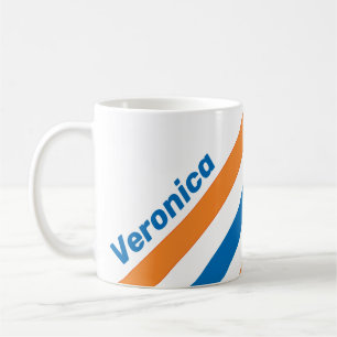Retro New Amsterdam Streifen mit Namen Kaffeetasse