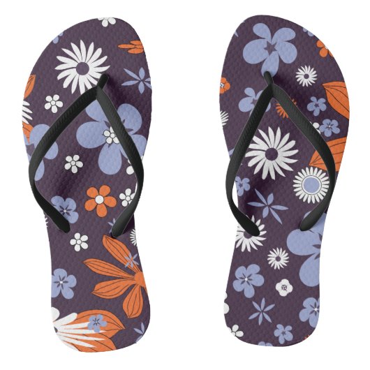 Retro New Design Floral Indie Blume Zeichnend Aest Badesandalen (Fußbett)