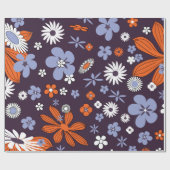 Retro New Design Floral Indie Blume Zeichnend Aest Geschenkpapier (Flach)