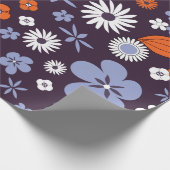 Retro New Design Floral Indie Blume Zeichnend Aest Geschenkpapier (Ecke)