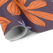 Retro New Design Floral Indie Blume Zeichnend Aest Geschenkpapier (Rolleneckpunkt)