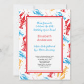 Retro New England Lobster Bake Party Einladung (Vorderseite)