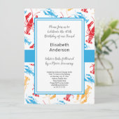 Retro New England Lobster Bake Party Einladung (Stehend Vorderseite)