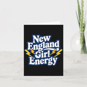 Retro New England Mädchen Energie Rückblick stolz Karte