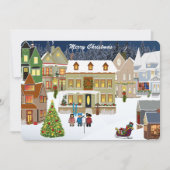 Retro New England Village Fotovorlage Weihnachten (Vorderseite)