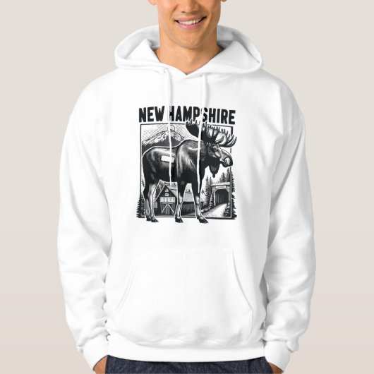 Retro New Hampshire Hoodie (Vorderseite)