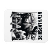 Retro New Hampshire Magnet (Horizontal)