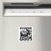 Retro New Hampshire Magnet (In Situ (Geschirrspüler))