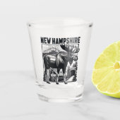 Retro New Hampshire Schnapsglas (Vorderseite)
