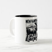 Retro New Hampshire Zweifarbige Tasse (Vorderseite Links)