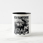 Retro New Hampshire Zweifarbige Tasse (Mittel)