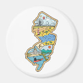 Retro New Jersey Cape May Atlantic City Souvenir Magnet (Vorne)