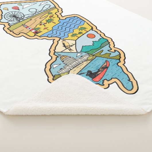 Retro New Jersey Cape May Atlantic City Souvenir Sherpadecke (3/4)