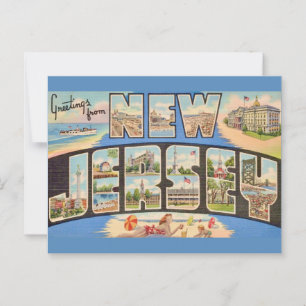 Retro New Jersey Postcard Postkarte