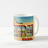 Retro New London Connecticut Tasse (VorderseiteRechts)