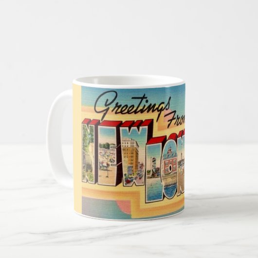 Retro New London Connecticut Tasse (Vorderseite Links)