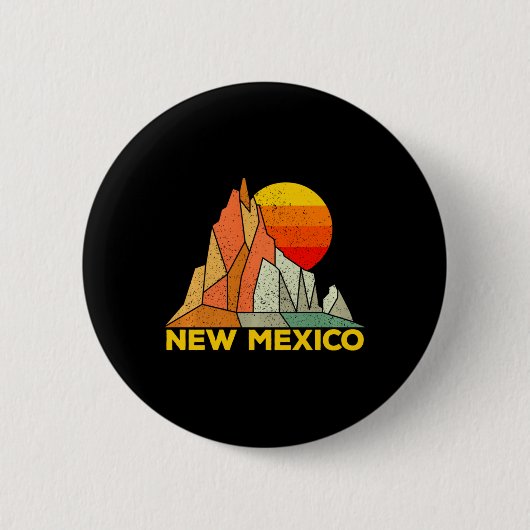 Retro New Mexico Gift For People From New Mexico L Button (Vorderseite)
