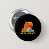 Retro New Mexico Gift For People From New Mexico L Button (Vorne & Hinten)