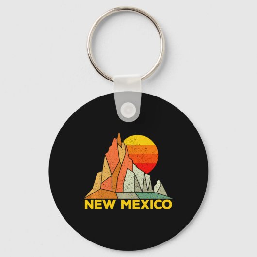 Retro New Mexico Gift For People From New Mexico L Schlüsselanhänger (Vorderseite)