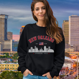 Retro New Orleans City Skyline Sweatshirt
