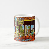 Retro New Orleans Gruß Kaffeetasse (VorderseiteRechts)