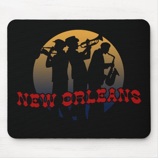 Retro New Orleans Jazz Mousepad (Vorne)