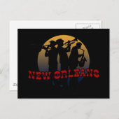 Retro New Orleans Jazz Postkarte (Vorne/Hinten)