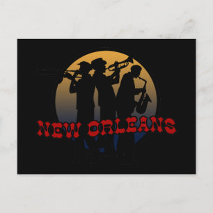 Retro New Orleans Jazz Postkarte
