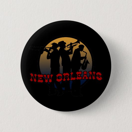 Retro New- Orleansjazz Button (Vorderseite)