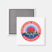 Retro New River George Rafting _1 Magnet (Vorderseite/Rückseite)