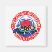 Retro New River George Rafting _1 Magnet (Vorne)