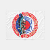 Retro New River George Rafting  Fleecedecke (Vorderseite (Horizontal))