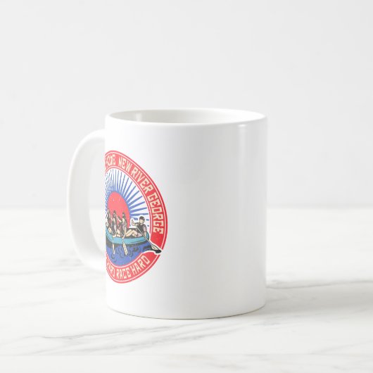 Retro New River George Rafting Kaffeetasse (Vorderseite Links)