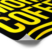 Retro New Year More Coffee Morning Motivation Caff Poster (Ecke)