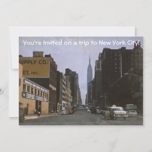 Retro New York City 1963 Einladung (Vorderseite)