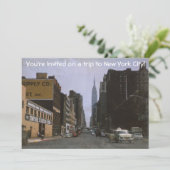 Retro New York City 1963 Einladung (Stehend Vorderseite)