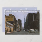 Retro New York City 1963 Einladung (Vorne/Hinten)