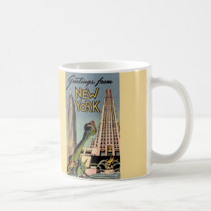 Retro New York City Gruß Kaffeetasse