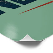 Retro New York City Skyline mit Freiheitsstatue Poster (Ecke)