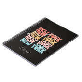 Retro New York Staat - Personalisiert Notizblock (Linke Seite)